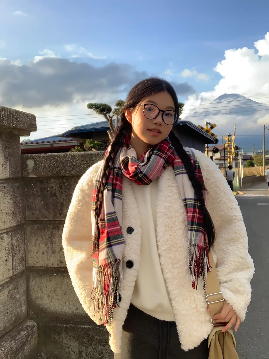 Red Celebri Studio Women's Bla V-Ne Fur Jaet Autumn Winter New Sle Cotton Coat Super Beautiful Commute Sle Long S...