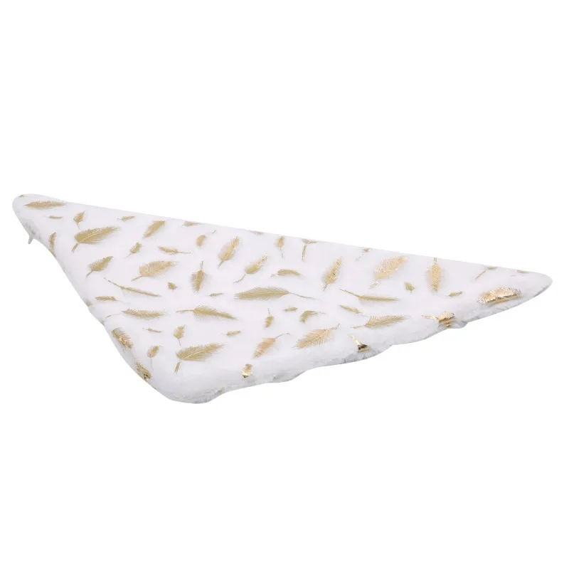 Bronzing Feather Pillow Case Plush Cushion Cover Decor Throw Pillowcase For Seat Sofa Bed Office Home Decoration 43*43cm