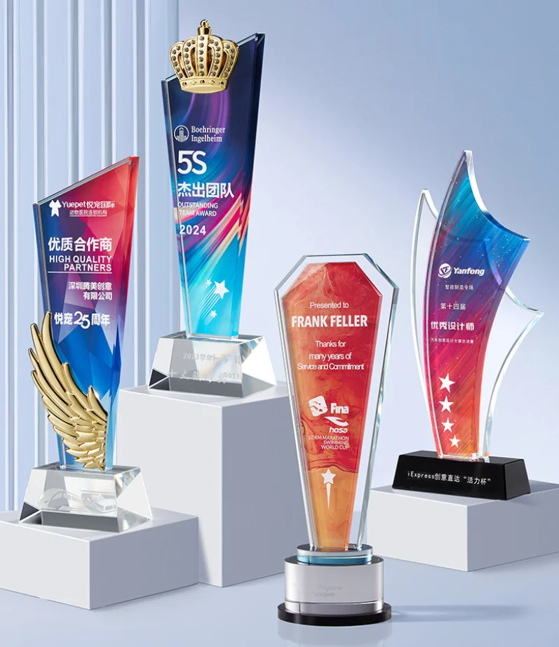 Customized Crystal Trophy Creative Crafts Art craft Souvenir Company annual meeting award ceremony