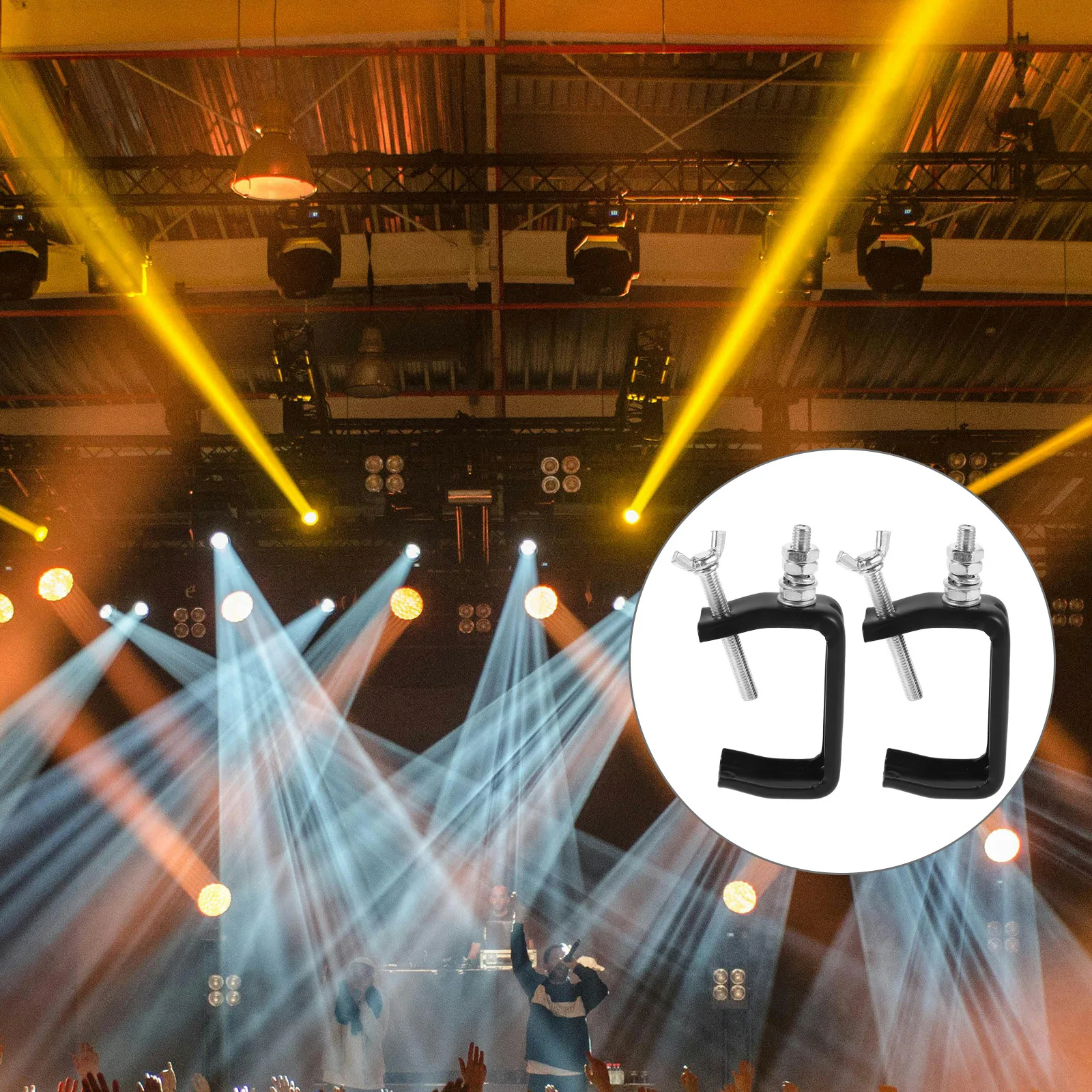 

2pcs Stage Lamp Hooks Heavy Duty Metal Truss Clamps For Moving Head Light Led Effect Lighting Mount Spotlight Clamp Lamp