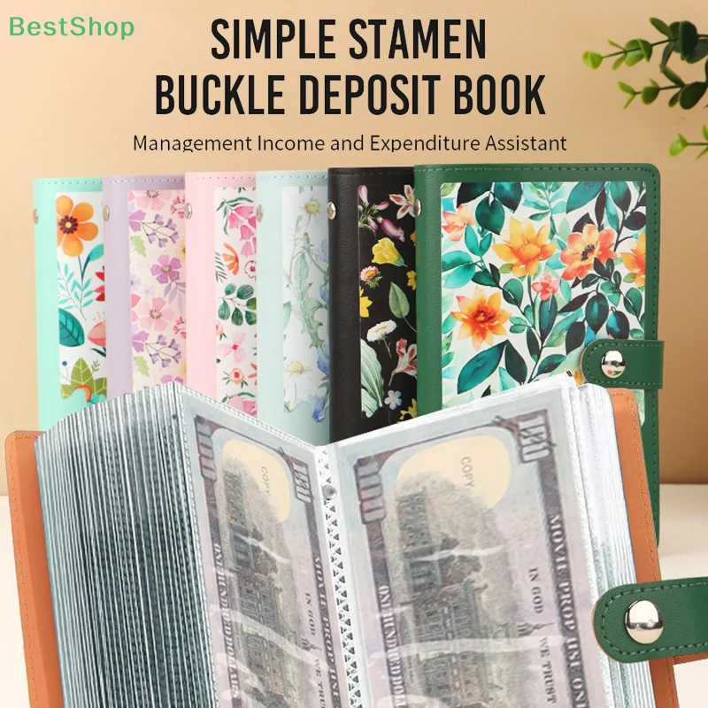 สีสัน A6 Money Budget Planner Binde 50 แผ่น Photocards สําหรับ Budgeting เงินสําหรับ Budget Binde