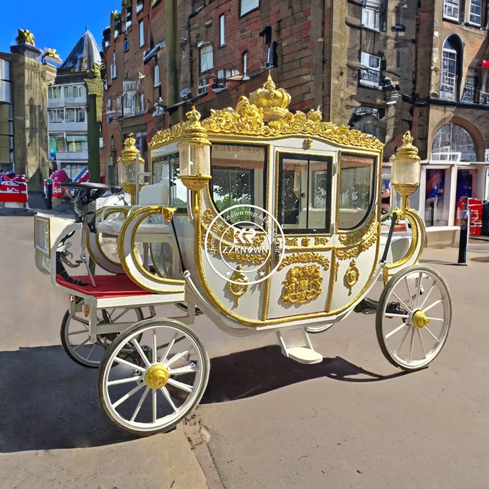 OEM Electric Pumpkin Wedding Carriage horse Carriage With Beautiful Lights Royal Carriage Manufacturers