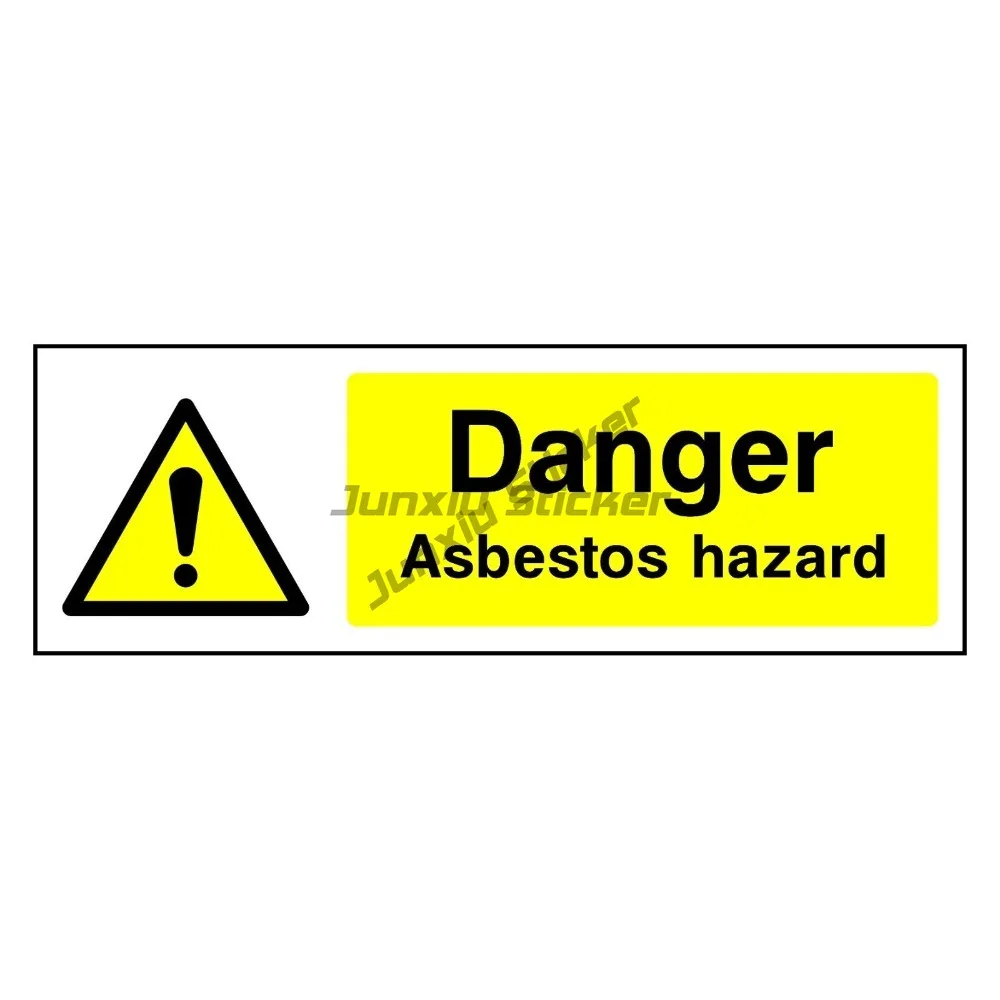 

Danger Asbestos Hazard Sign Or Sticker Scratch Decor Graphic Custom Waterproof Decals