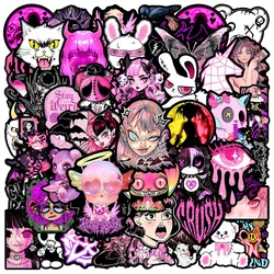 10/30/50pcs Pink Black Gothic Cool Girl Stickers Horror Skull Decal Phone Laptop Car Decorative DIY for Waterproof Sticker Toy