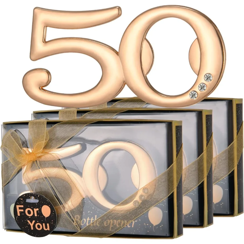 

Популярные 50 упаковок новых 50 открывашек для бутылок на 50-летие, сувениры или подарки на 50-летие свадьбы, годовщину, 50-летие