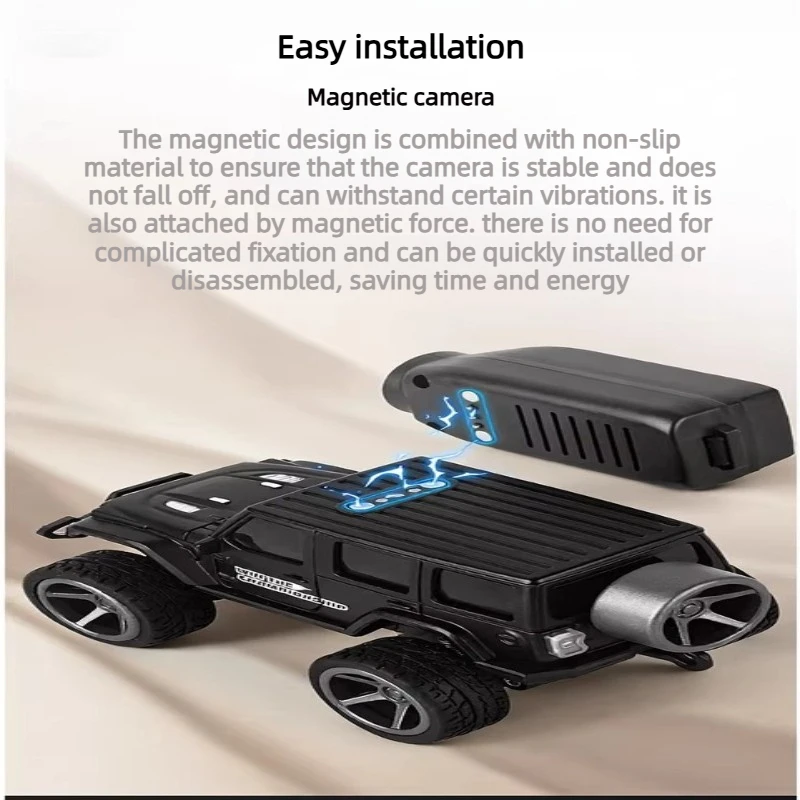 1/64 RC Off Road Monster Truck 2.4GHz Alloy Body Rechargeable Battery Cool Front and Rear Lights RTR All Terrain RC Toy Car