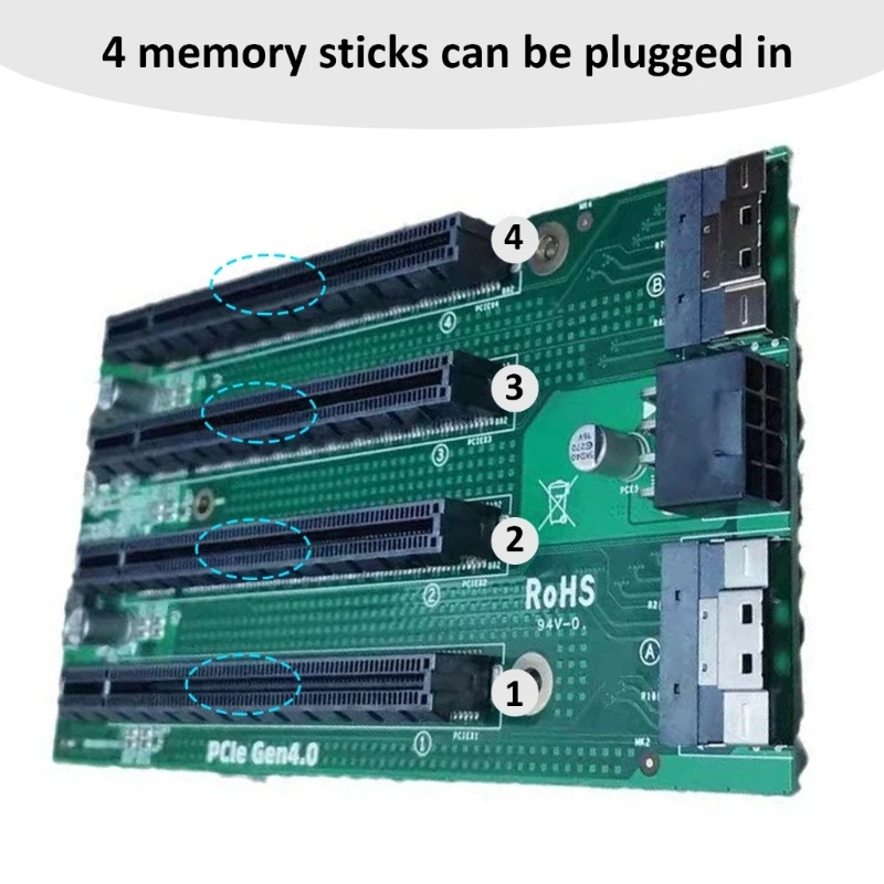 Pcie para SFF-8654 8i adaptadores cartão SFF-8654 8i para cartão extensão pcie dropshipping