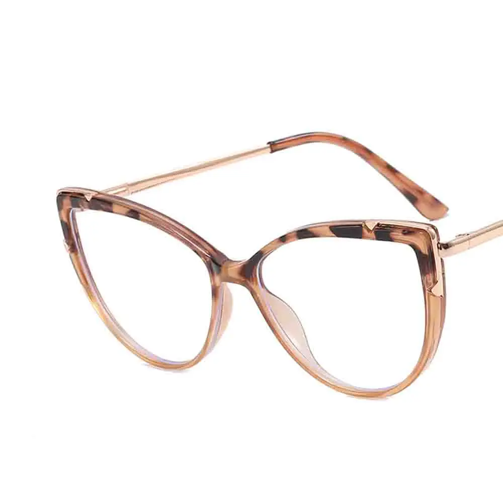 TR90 Fashion Cat Eye Anti Blue Light Cat Eye Glasses Frame For Women TR90 High Quality Clear Lens Reading Trending Eyeglassses