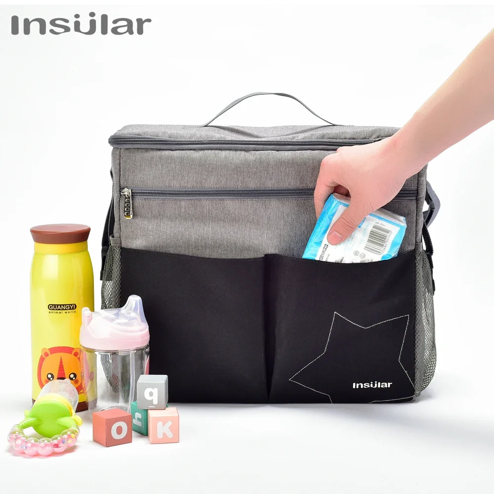 Insular Diaper Bag Mummy Maternity Baby Bags Small Travel Baby Nappy Changing Backpack Women Insulated Bag Stroller Organizer