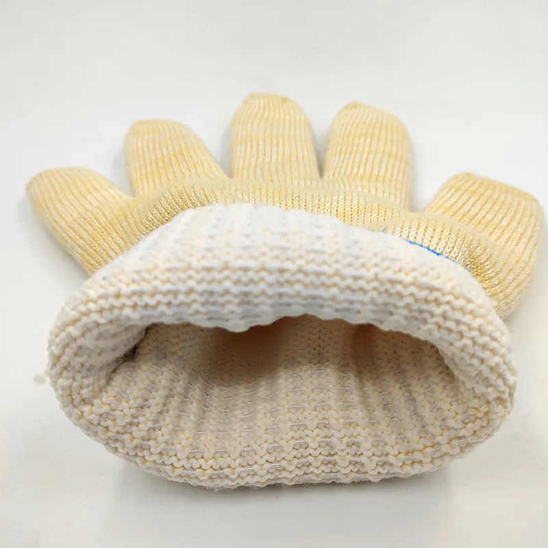 1pair Aramid High-temperature Resistant Gloves Oven Mitts Knitting Heat Insulation Workshop Mould Gloves BBQ Kitchen Oven Gloves