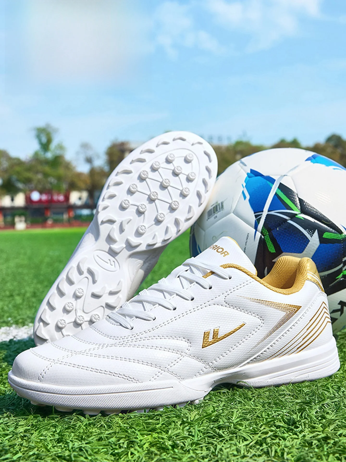 メンズ-サッカー-シューズ-tf-ショートネイル-合成皮革アッパー-通気性があり快適-スポーツ試合トレーニング用-秋に特化