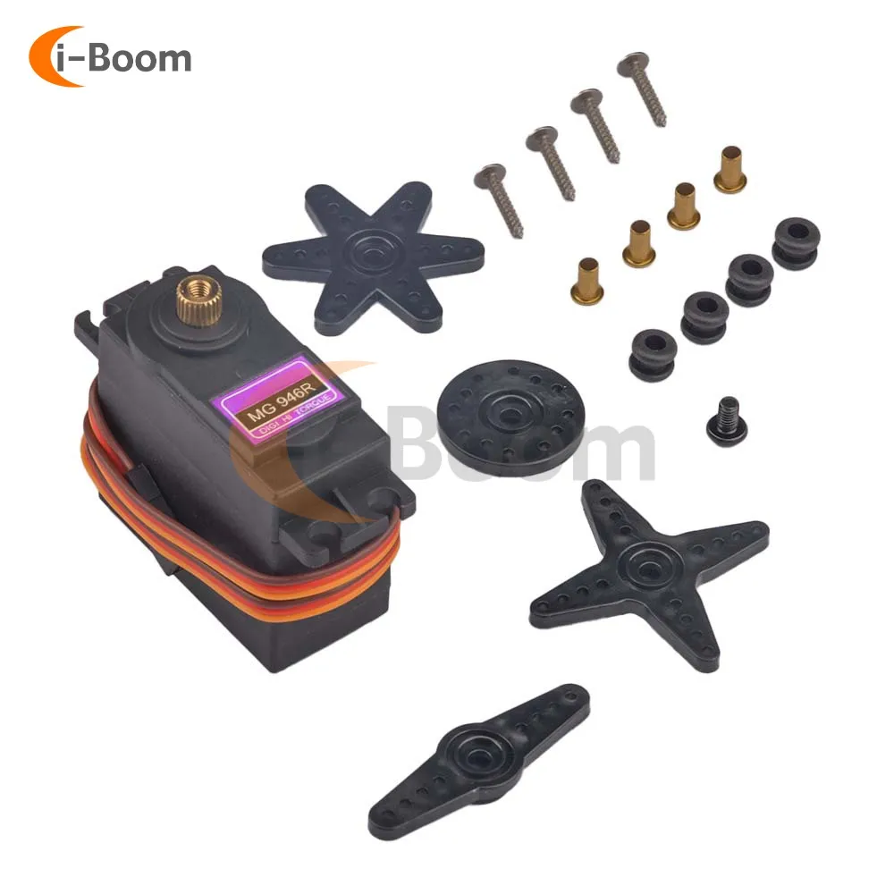 

MG946R Серводвигатель с металлической шестерней на 180 градусов, радиоуправляемая модель, сервопривод 13 кг, высокоскоростной крутящий момент, аналоговый рулевой механизм для радиоуправляемого вертолета