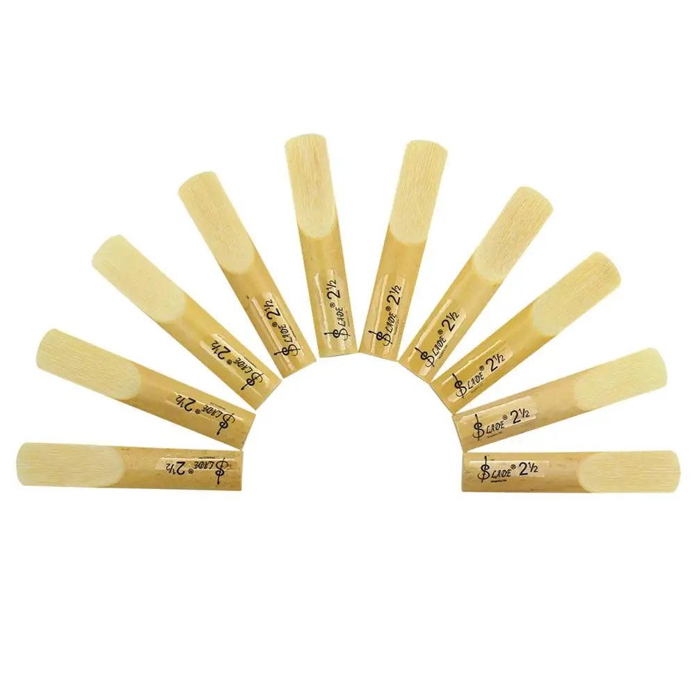 

10 Pcs Saxophone Reeds 2.5 Accessories for Professionals Bamboo Replacement Pack
