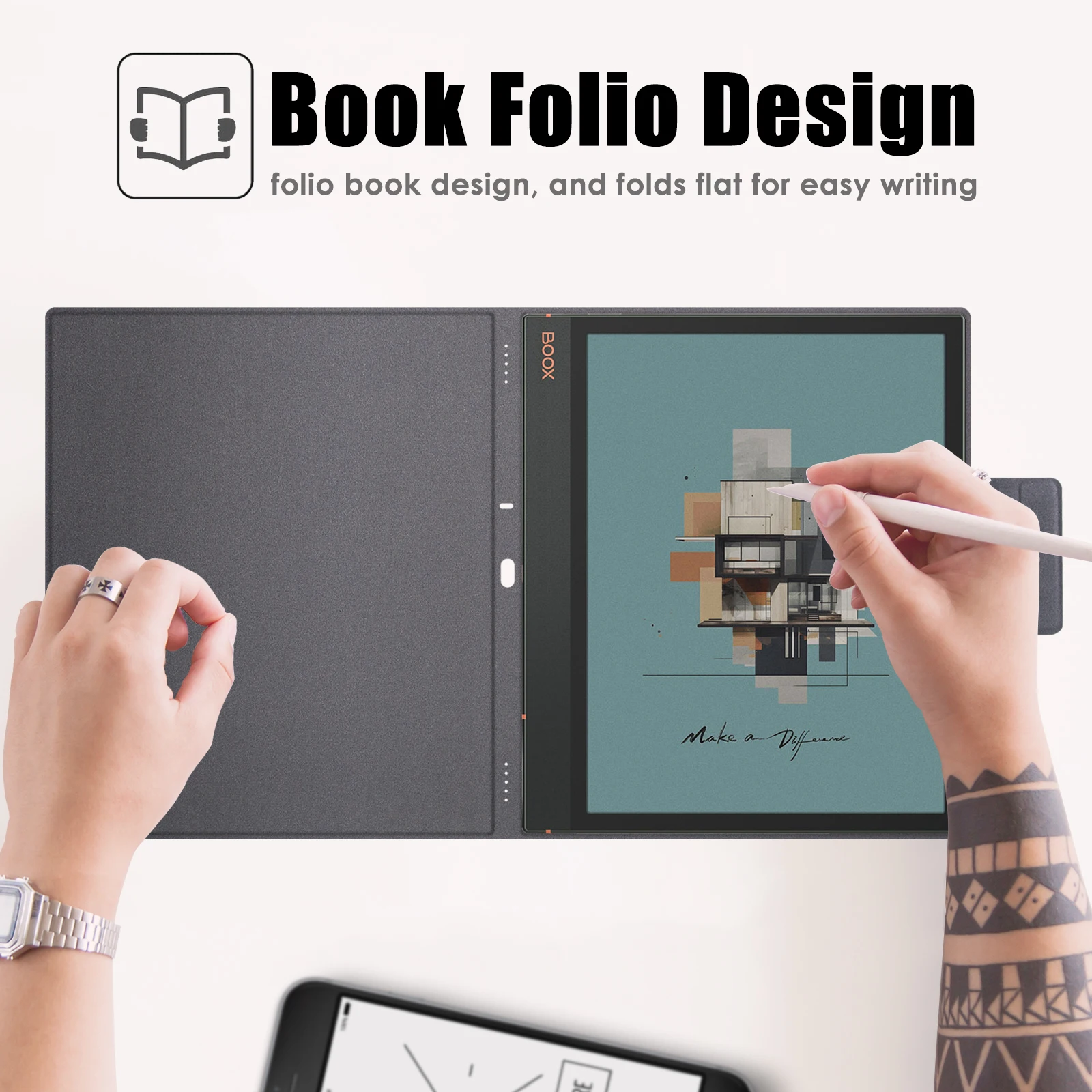 Boox Note Air 5 C Case | with Auto Sleep/Wake | Pen Buckle Design