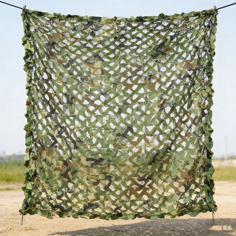 Reinforced Camouflage Net Double-Layer Oxford Cloth for Shelter Decoration, Sunshade Camouflage Fence, Camping