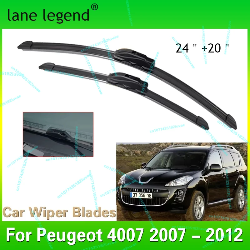 

Lane Legend Wiper LHD Front Wiper Blades For Peugeot 4007 2007 - 2012 Windshield Windscreen Front Window 24"+20"