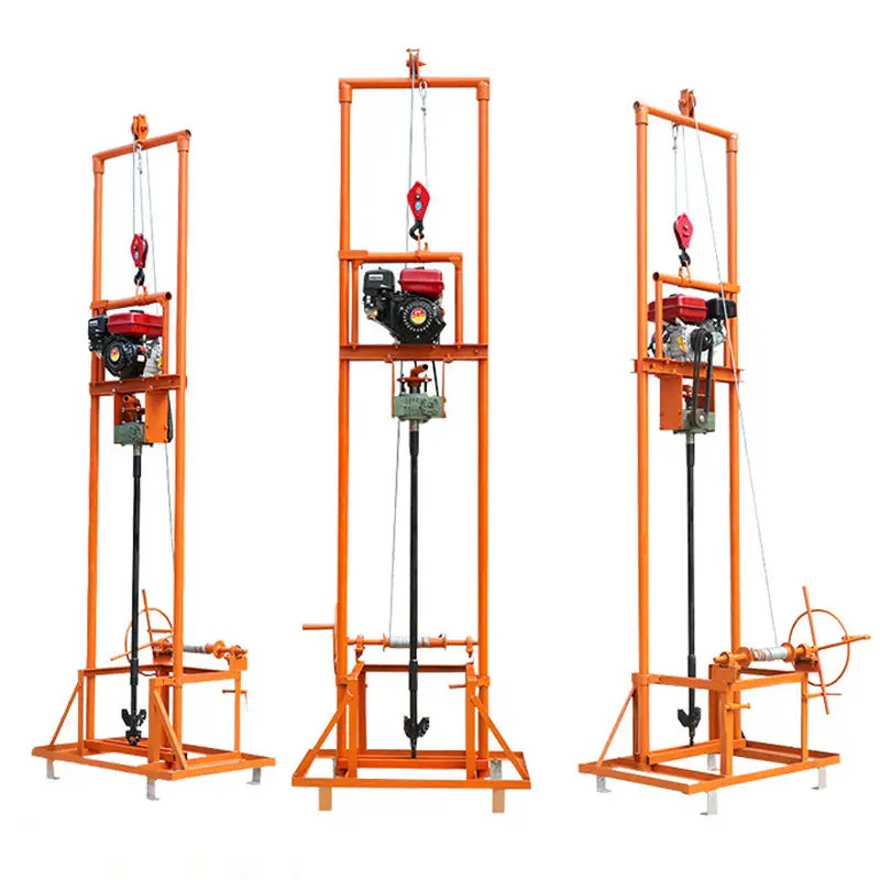 جهاز حفر دوار صغير محمول بعمق 80 متر للبيع المباشر من المصنع قابل للتخصيص لآبار المياه