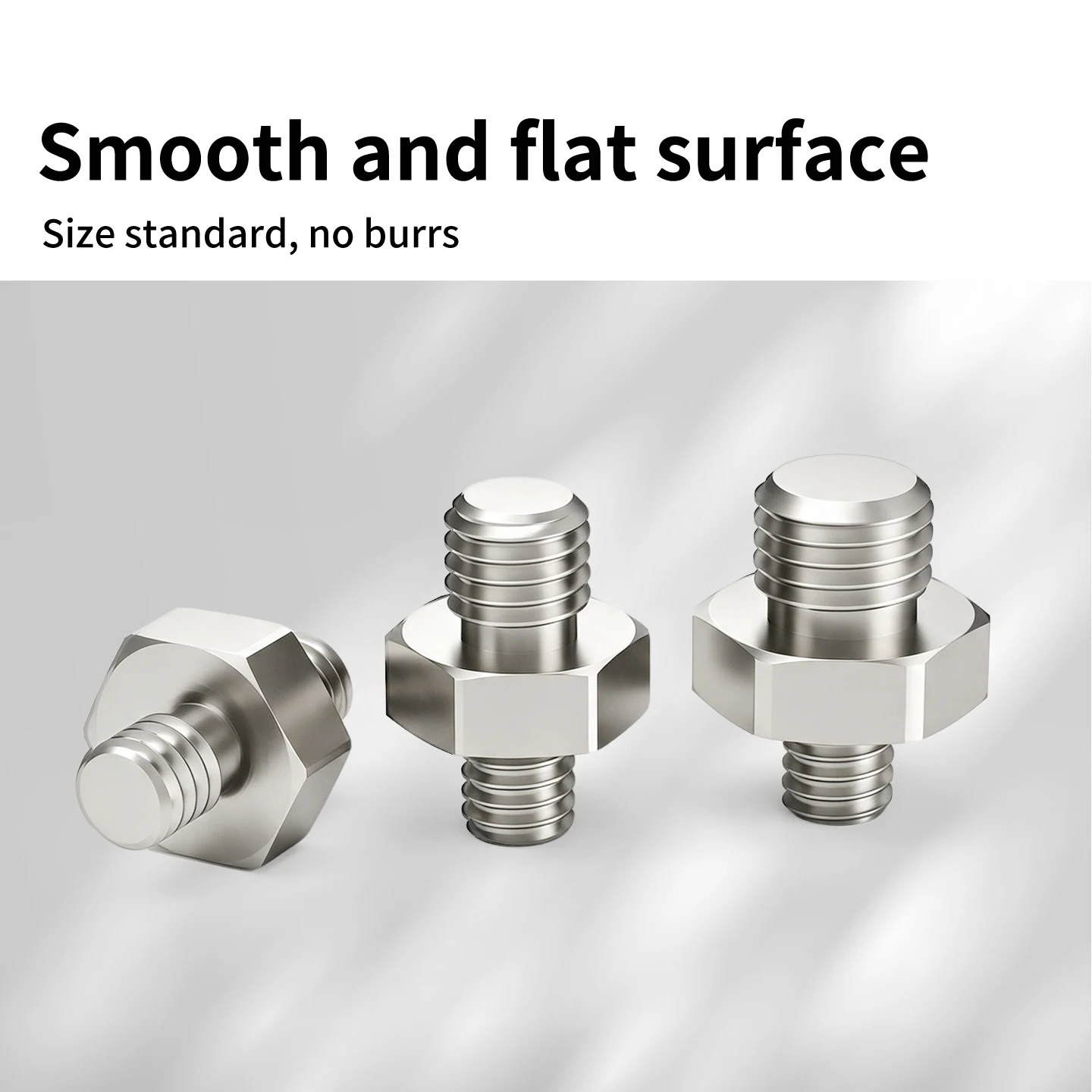 Edelstahl CNC 1/4"-20 Doppel-Außengewinde-Adapter Sechskantschraube 1/4 auf M6 M8 M10 3/8 für Kamera-Stativ, Handy, Action-Kamera – Detail 5
