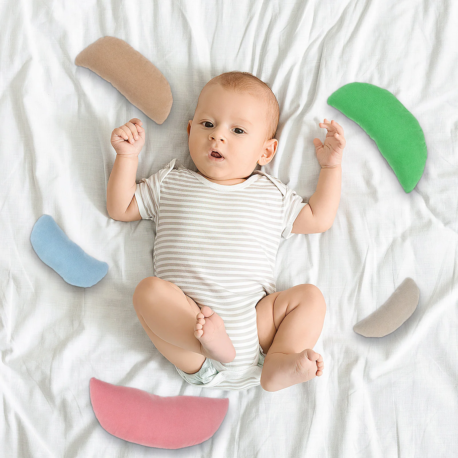 

6Pcs Comfortable Baby Pillows Shaped Photography Props Newborn Kids Photo Shoot Photo Taking Ornaments Newborn Photography Prop