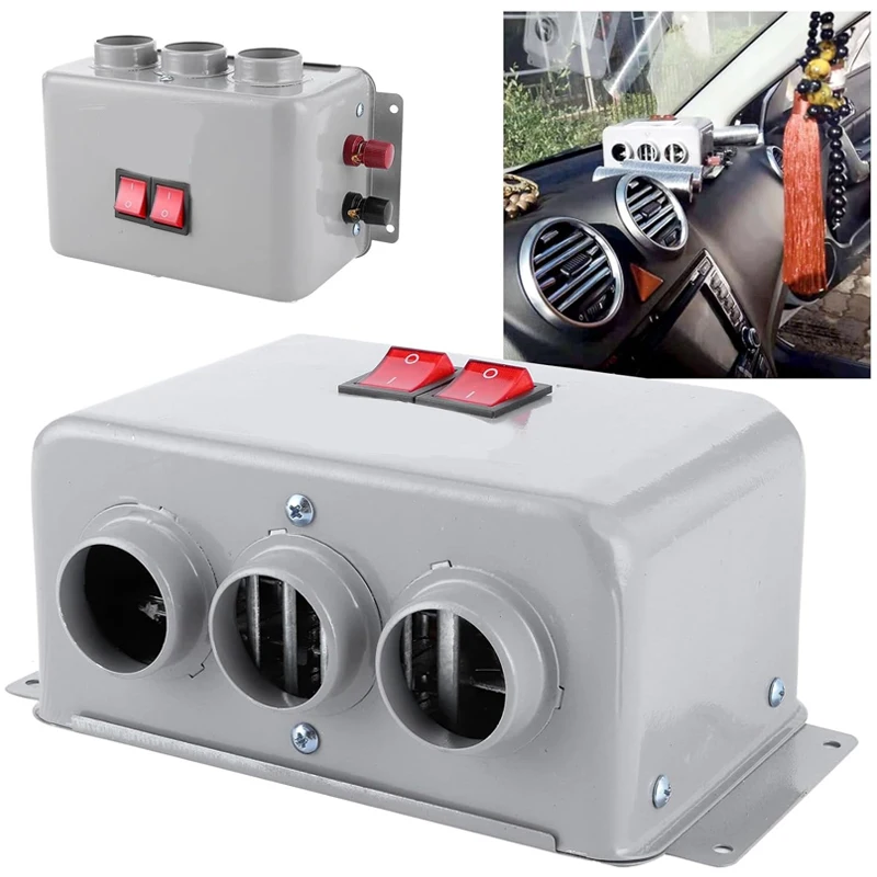 3 حفرة 800 واط الكهربائية التبريد التدفئة مروحة الزجاج الأمامي إزالة الضباب ديميستر 12 فولت/24 فولت المدمجة سخان السيارة مزيل الصقيع سيارة مزيل الصقيع الشاحنات