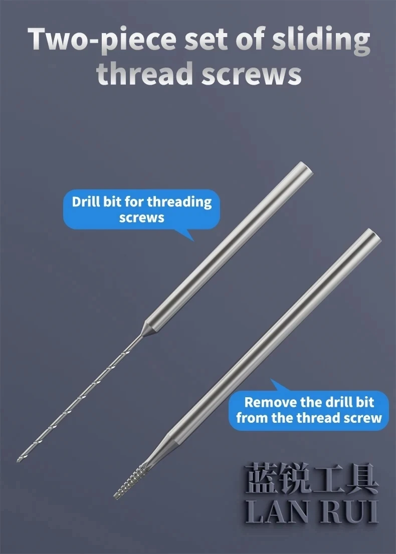 

Сверло с скользящей резьбой Lanrui U8 из сплава для удаления зачищенных винтов с резьбой для iPhone, нижние обратные поврежденные винты, инструменты