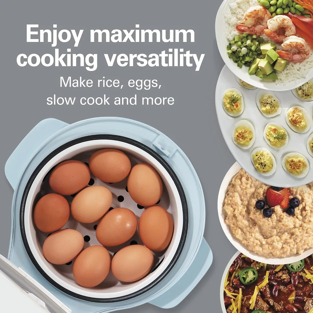 HAOYUNMA Digital Programmable Rice Cooker & Food Steamer,12 Cups Cooked, with Slow Cook & Hard-Boiled Egg Functions