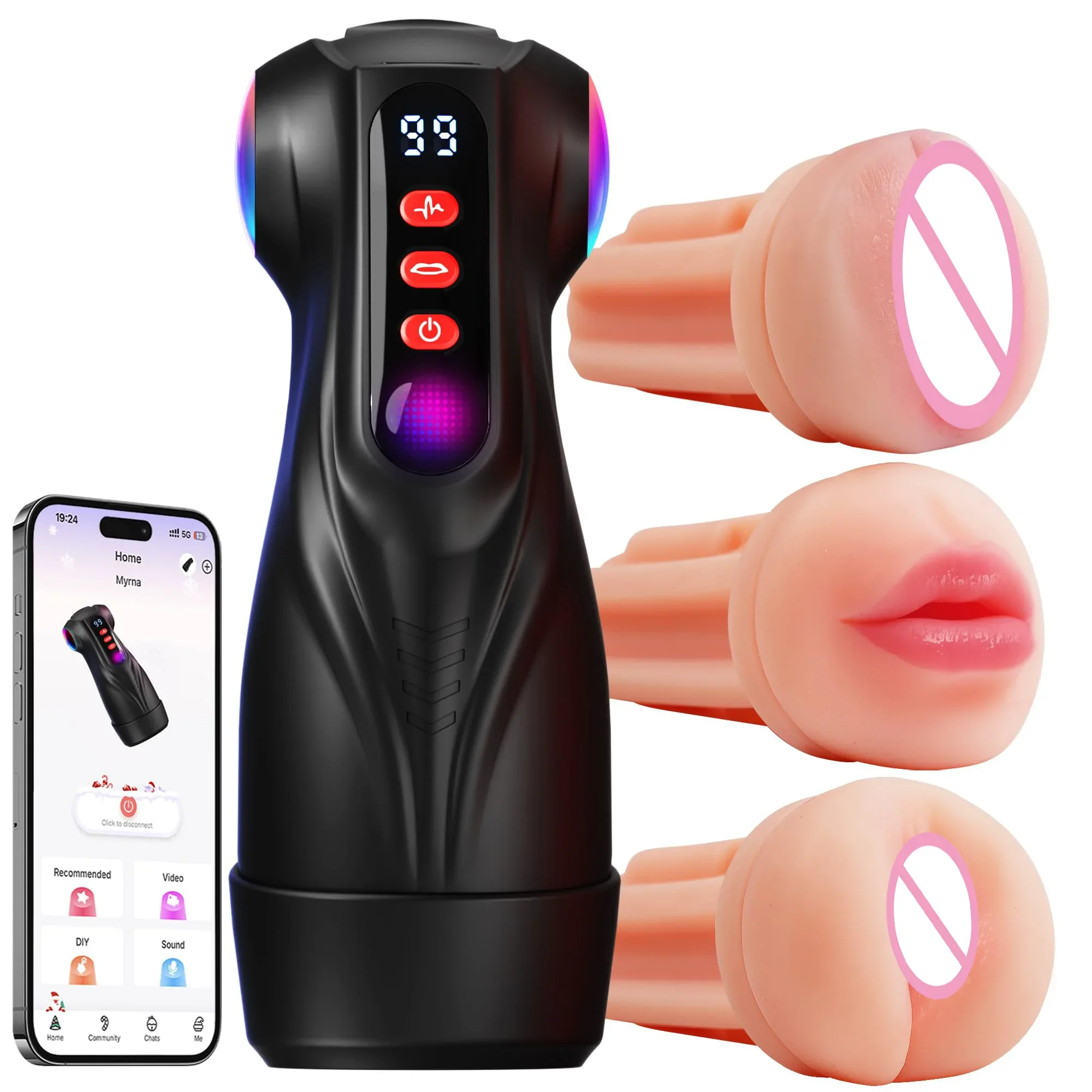 Automatic Male Masterbator with APP Control 9 Sucking Vibrating Thrusting Modes Men Sex Toys Penis Pump Adult Blowjob Stroker