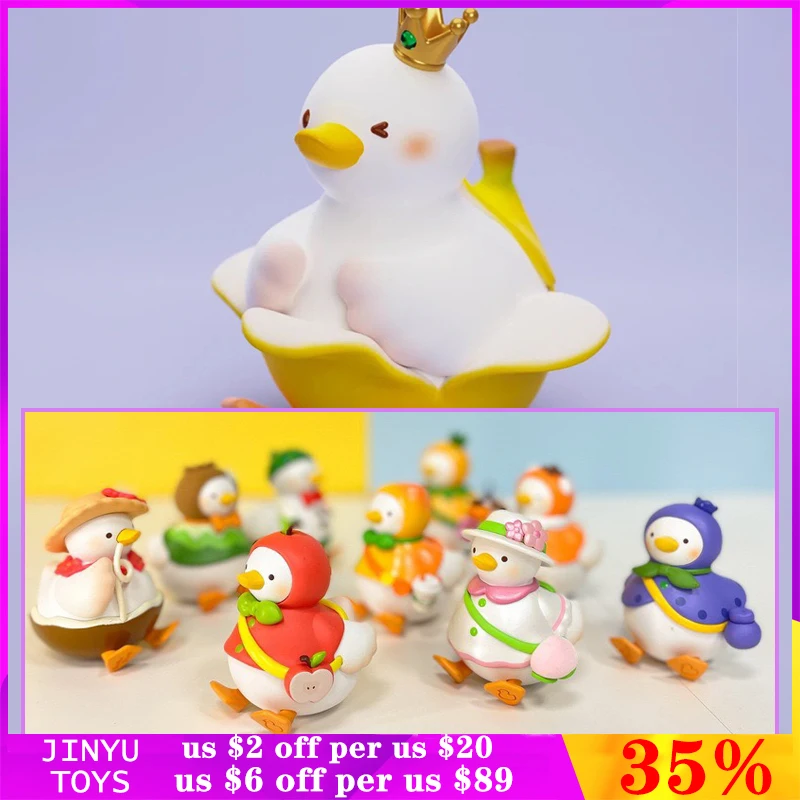 Original Dake Duck Good Luck Fruit Series Blind Box Trendy Toy Doll Cute Anime Figure Desktop Ornaments Children's Holiday Gift