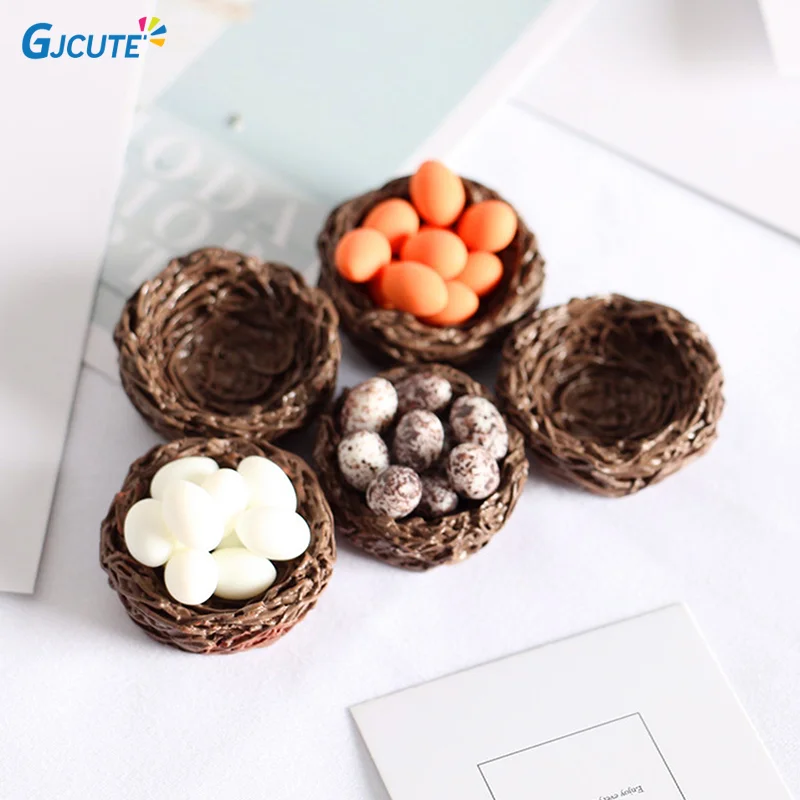 

Mini Bird's Nest Bird's Nest Egg + Nest Model Simulating Natural Scene Doll House Accessories