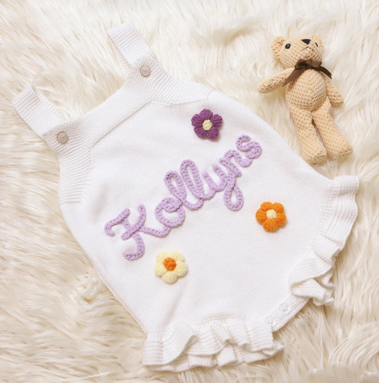 

Personalized Baby Knit Bodysuit Custom Name One Piece Spring Infants Children Girls Gifts Clothes New Born Ropa Para Bebe Romper