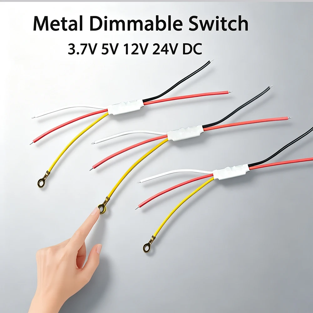 Customized DC12V24V Mini Metal Sensing Touch Sensing Switch Concealed Embedded Dimming Switch LED Table Lamp Light Touch IKSLED