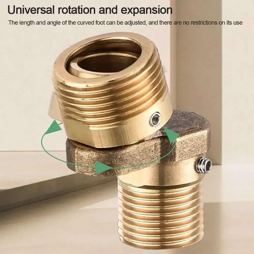 

Copper Angled Curved Foot Angle Adjustment Wall Mounted Eccentric Screw Corner Thickened Connecting Accessories