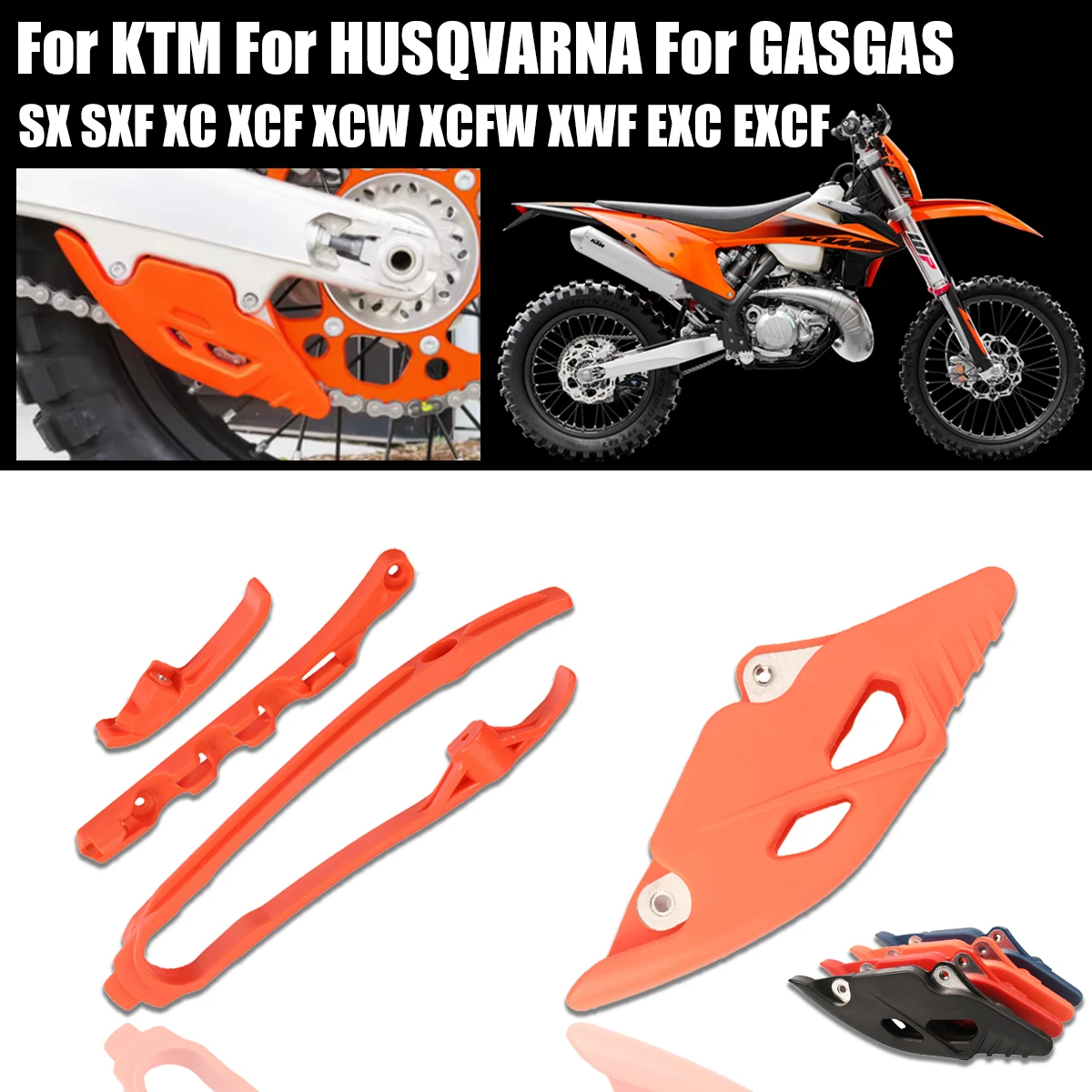 

Motorcycle Chain Guide Chain Slider Swing Arm Slipper Guard Protector For KTM SX SXF XC XCF XCW XCFW XWF EXC EXCF For HUSQVARNA