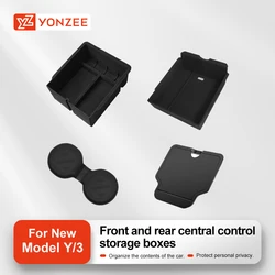 YZ center control storage box Cup Holder for tesla model 3 Y Highland Juniper 25 Organizer Car Accessories Cubby Drawer Interior
