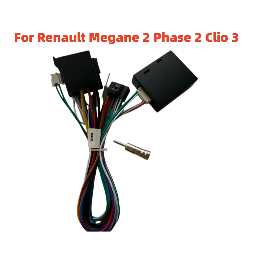 CAN Bus Decoder LN06.2 Android16 Pin To ISO Radio Harness Adapter Cable For Renault Megane 2 Phase 2 Clio 3 Trafic Mk2 Kangoo