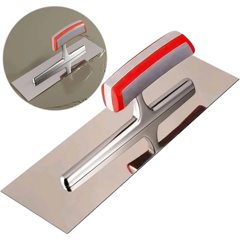 11.8x3.8 Inch Concrete Finishing Trowel -Stainless Steel Masonry Tool for All Construction Finishing Needs,Drywall Tools