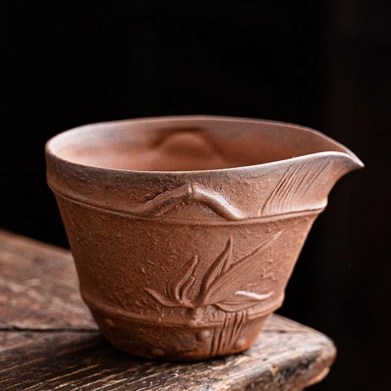 Rock clay Coarse Pottery Public Cup Ceramic Chahai Cup Kung Fu Tea Accessories Tea Infusers Sharing Cup Tea Dispenser