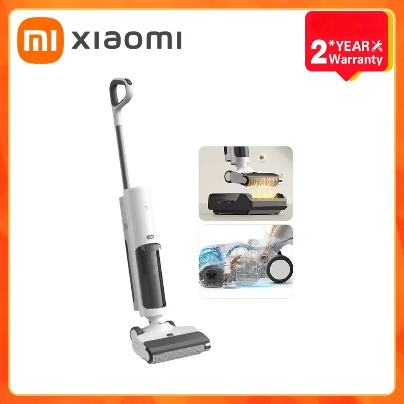 

Xiaomi mijia беспроводной противозапутывающий пылесос 4c для влажной и сухой уборки дома, автоматическая чистка, гусеничная роликовая щетка, скраб
