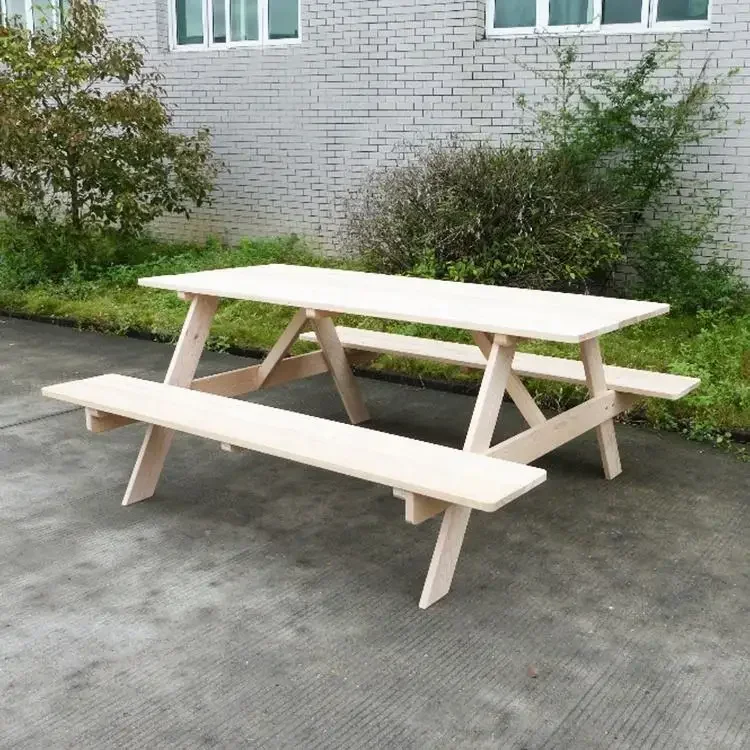 

-Outdoor Dining Set for Garden, Patio, and Backyard Premium Wooden Picnic Table Bench