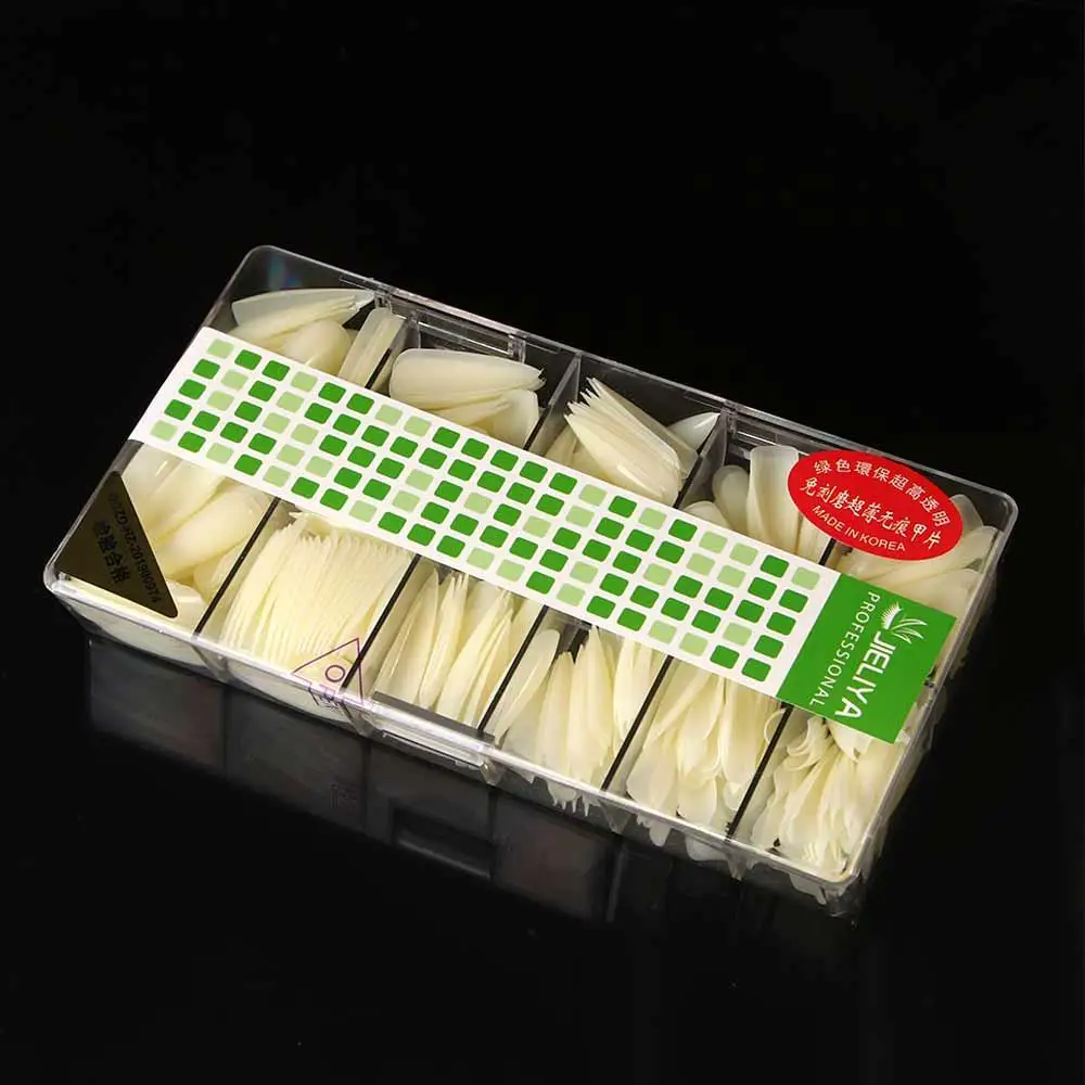 Ultra-thin 500pcs Press On Half Cover Full Cover Oval False Nails Nail Art Tips French Fake Nails Manicure