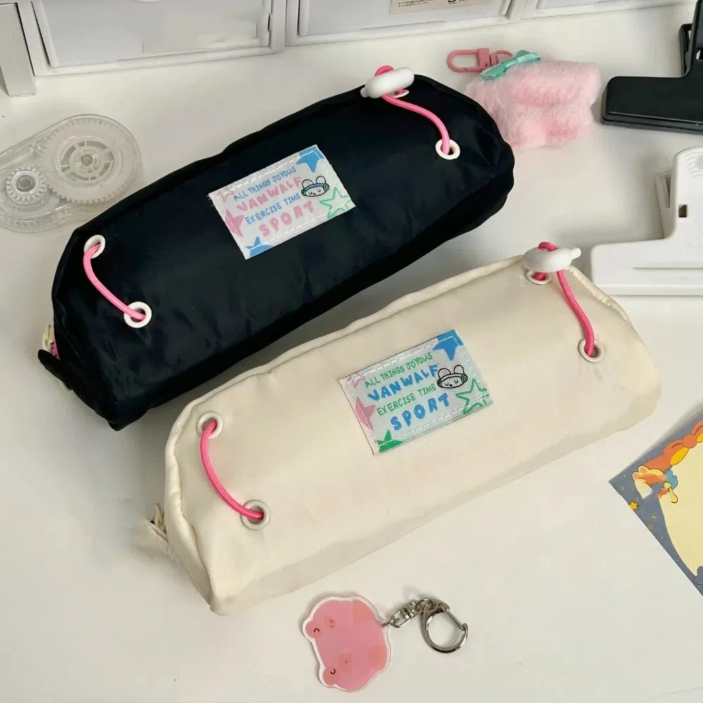 

Большая вместительная сумка для канцелярских принадлежностей Y2K, сумка для ручек с героями мультфильмов, школьные принадлежности, сумка для хранения макияжа на шнурке, учебные принадлежности