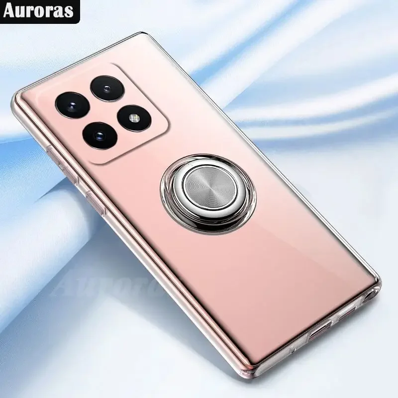 

Auroras For Xiaomi 14T Pro Cover With Holder Ring Original Clear Soft Silicone Shell For Xiaomi 13T Pro pro13t 14t Phone Case