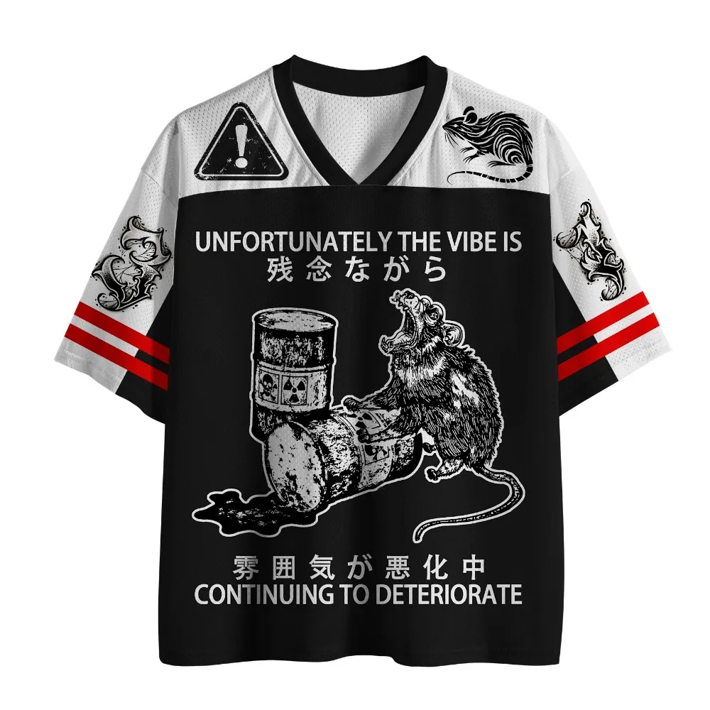 Unfortunatelythe Atmosphere Is Deteriorating Mouse3D Print Breatha QuickDry Men TShirt Y2K Leisure Casual Parent-child Clothing