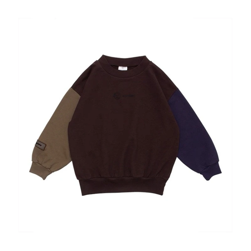 Kid Jumper OUYANG&IVAN Kids Cotton Sweatshirt SS New Children Magenta Velour Clothes Boy Girl Loose Warm Top Sweaters Outwear