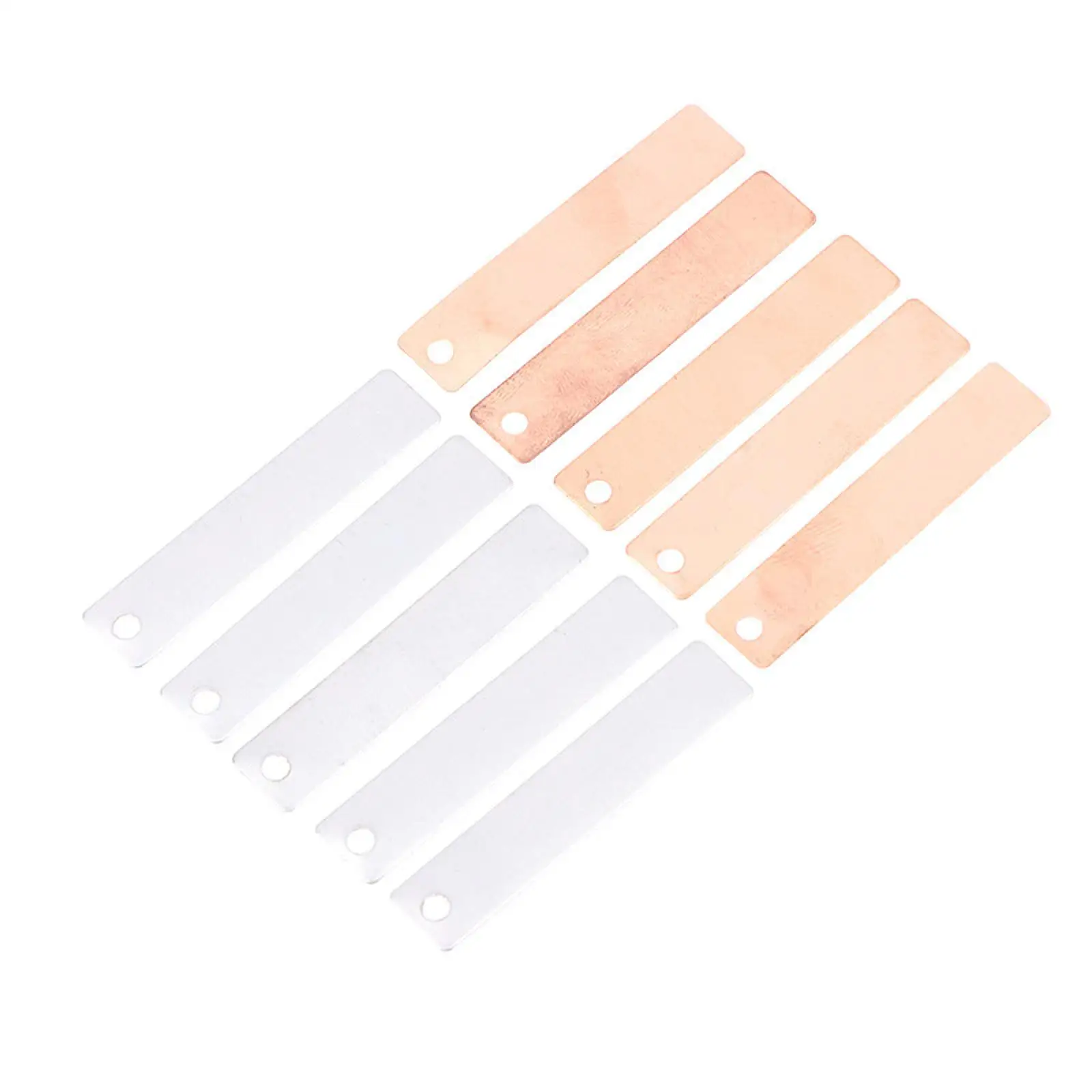 10Pcs Copper Zinc Sheets, Electroplating, Electrode Strips Electricity Principles