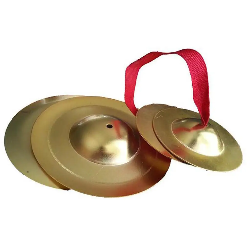 Kids Copper Finger Cymbal Percussion Crash Instrument Handheld Educational Toy Zills for Music Rhythm Experience