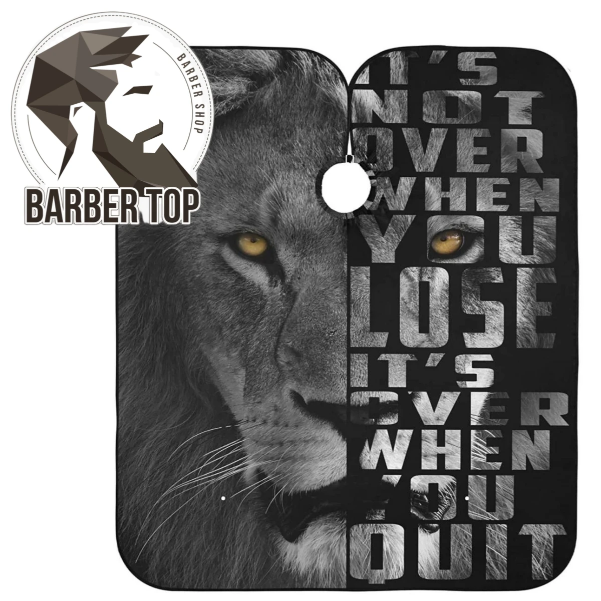 Barbershop Haarschnitt Schürze Tiger Löwe Muster Friseur Kleid Wasserdichte Haarstyling Capes Antistatische Friseur Mantel Werkzeug – Detail 1