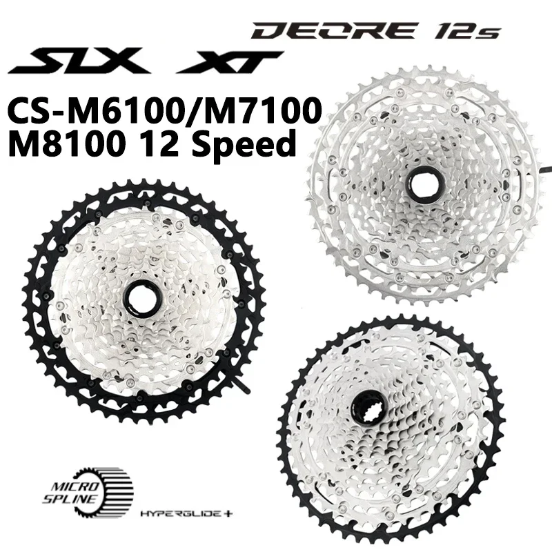 Deore SLX XT CS M6100/M7100/M8100 Cassette 12Speed K7 42/ 46/50/51T Mountain Bike Sprocket 12V MTB Flywheel