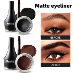 Eyebrow Pomade Waterproof Eyeliner Gel Makeup Long Lasting Tinted Sculpted Brow Gel With Brush Eyebrow Shade Eye Liner Cream