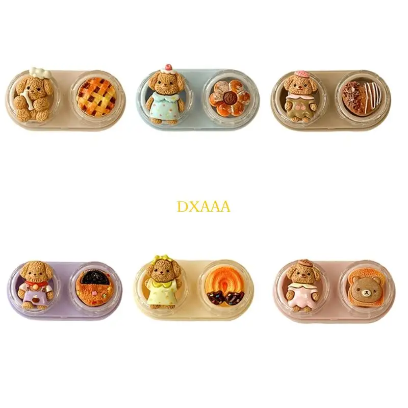 منظمات تخزين العدسات اللاصقة من DXAA بتصميم درج حافظة عدسات الدب الكرتوني للطلاب